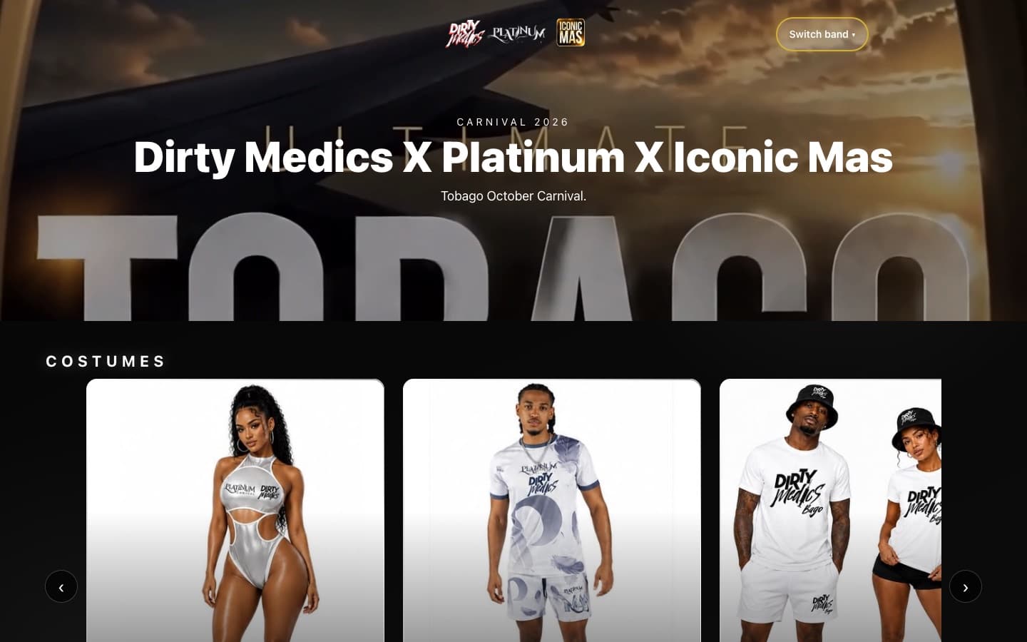 Screenshot of the DM Tobago website